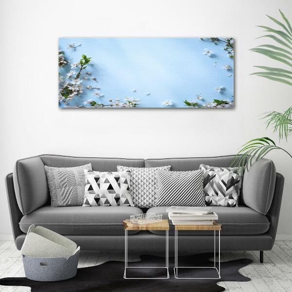 Schilderij op glas Achtergrond met kersenbloesems