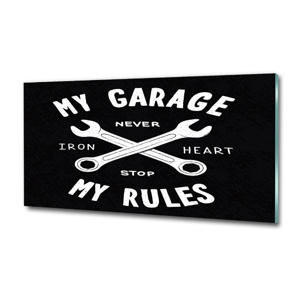 Foto schilderij op glas Mijn garage