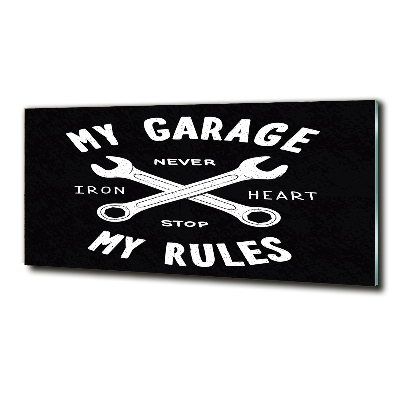 Foto schilderij op glas Mijn garage