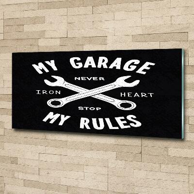 Foto schilderij op glas Mijn garage