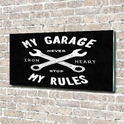 Foto schilderij op glas Mijn garage