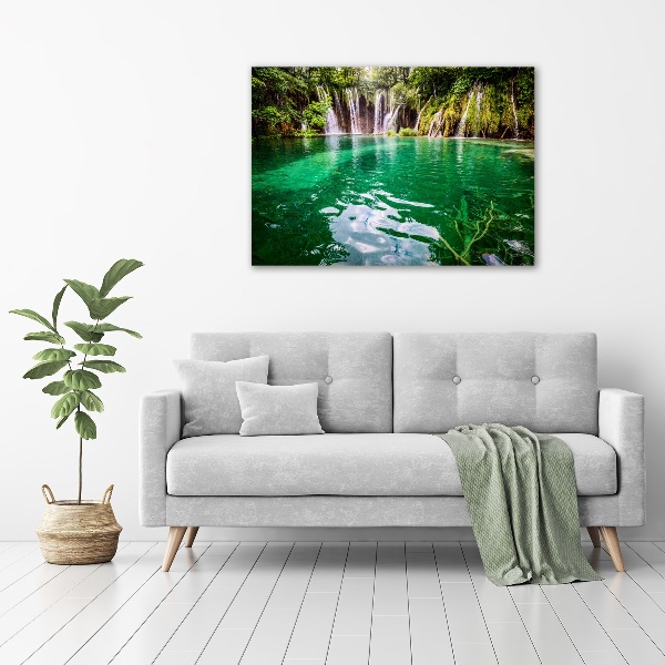 Foto schilderij op glas Plitvice-meer