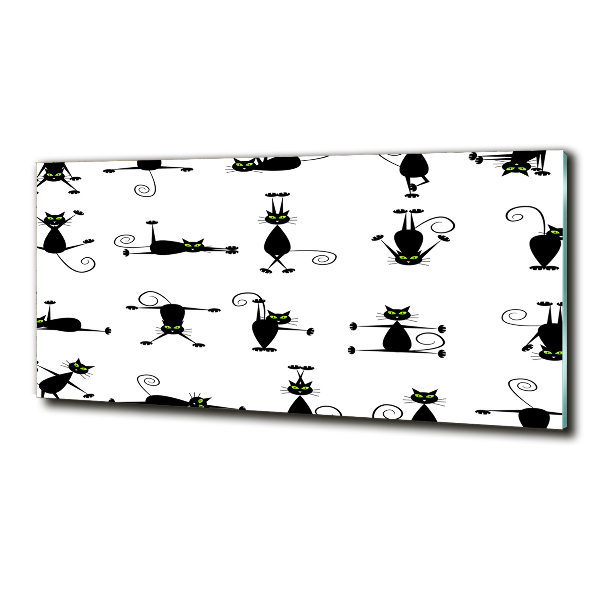 Glazen schilderij Illustratie van katten