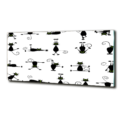 Glazen schilderij Illustratie van katten