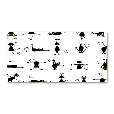 Glazen schilderij Illustratie van katten