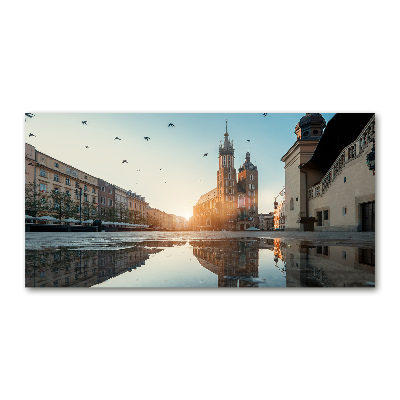 Schilderij glas Krakau, Polen