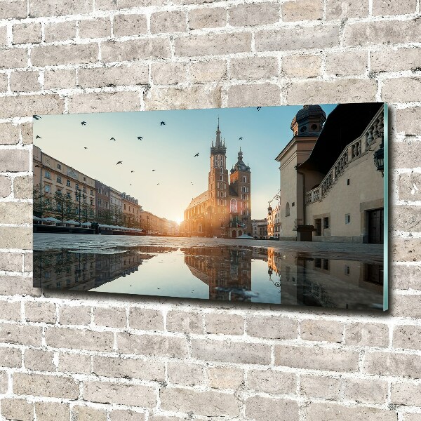 Schilderij glas Krakau, Polen
