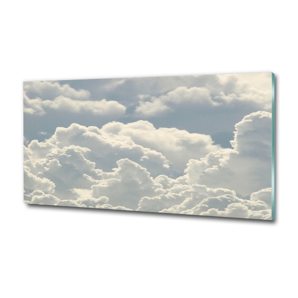 Foto schilderij op glas Wolken