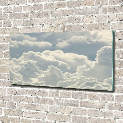 Foto schilderij op glas Wolken