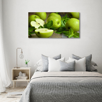 Glazen schilderij Groene appels