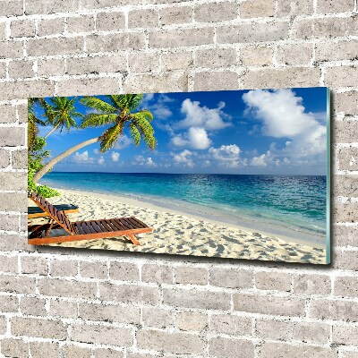 Foto schilderij op glas Tropisch strand