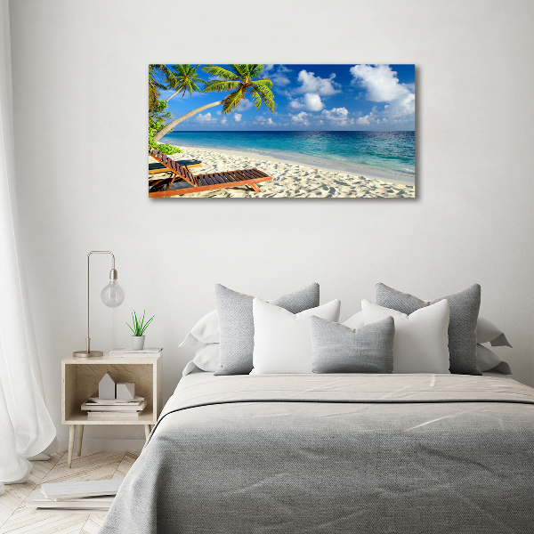 Foto schilderij op glas Tropisch strand