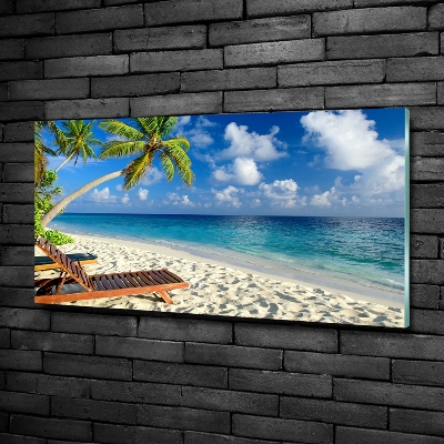 Foto schilderij op glas Tropisch strand