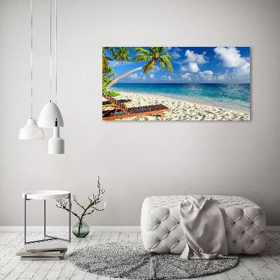 Foto schilderij op glas Tropisch strand