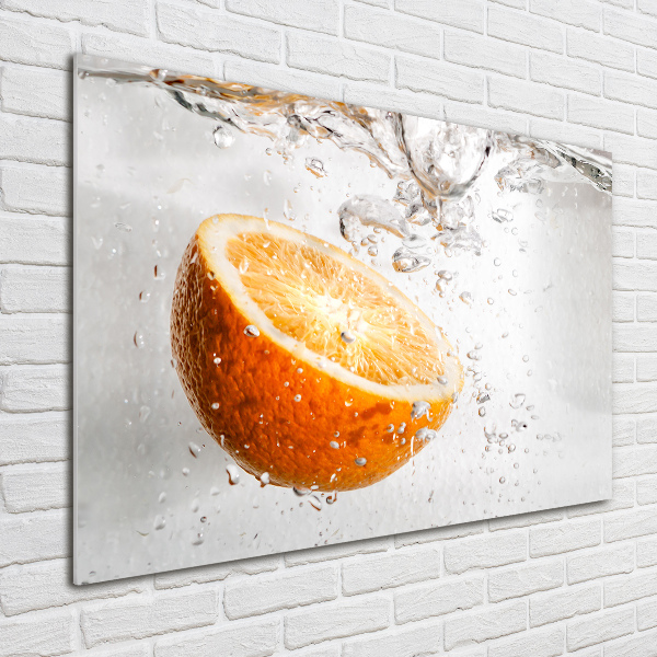 Foto schilderij op glas Sinaasappels onder water