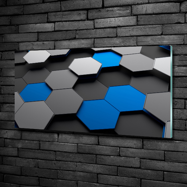 Glazen schilderij 3D-abstractie