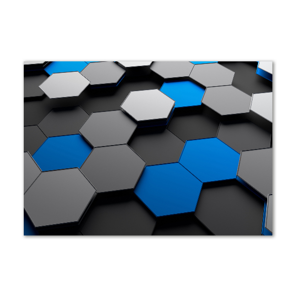 Glazen schilderij 3D-abstractie