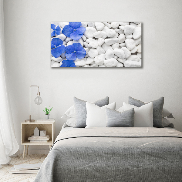 Schilderij op glas Hortensia
