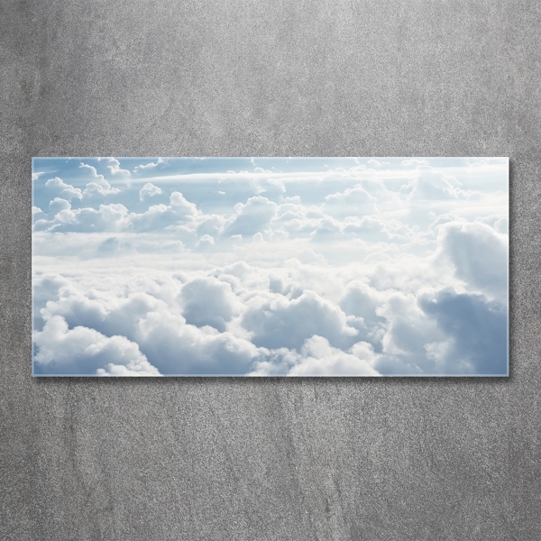 Foto schilderij op glas Wolken vanuit vogelperspectief