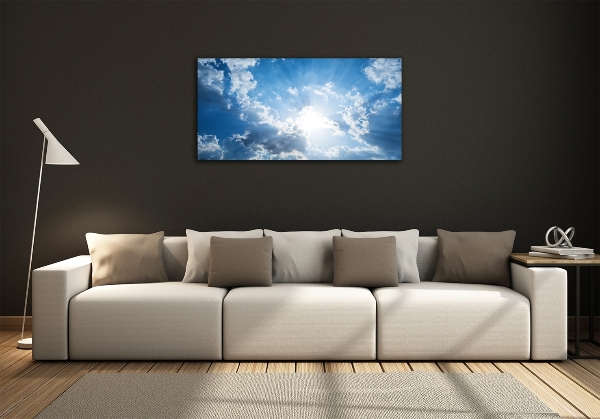 Glazen schilderij Wolken aan de hemel