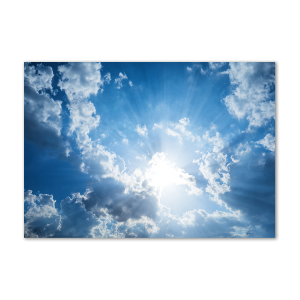Glazen schilderij Wolken aan de hemel