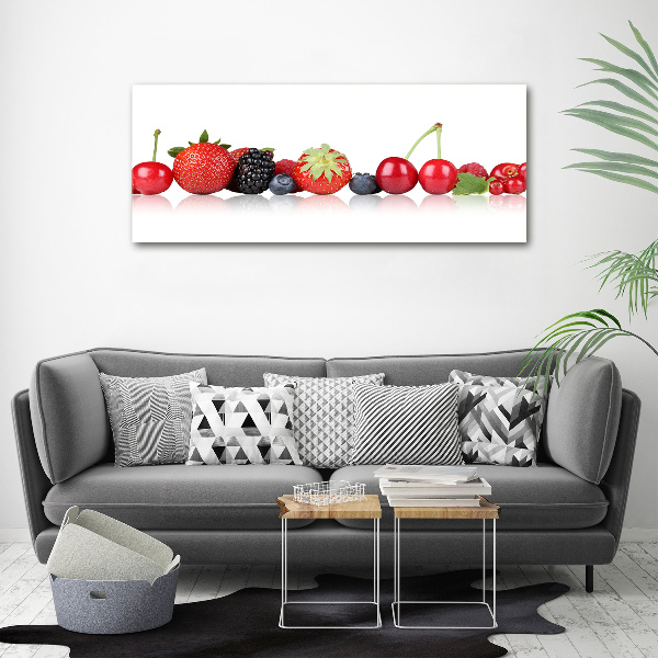 Glazen schilderij Fruit op een rij