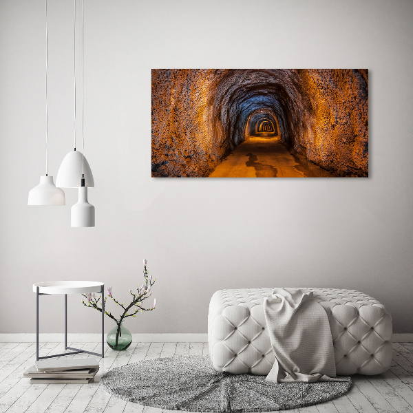 Schilderij op glas Ondergrondse tunnel