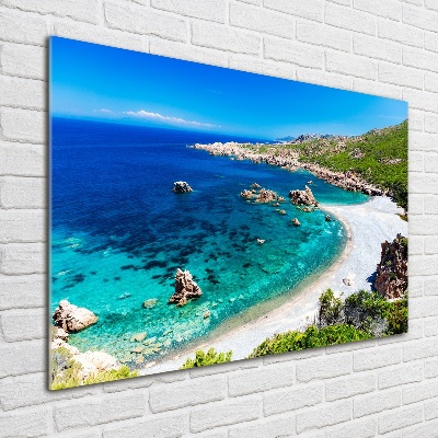 Schilderij op glas Zeebaai