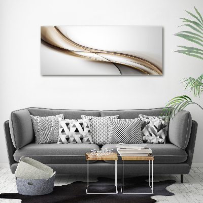 Schilderij op glas Bruine golf