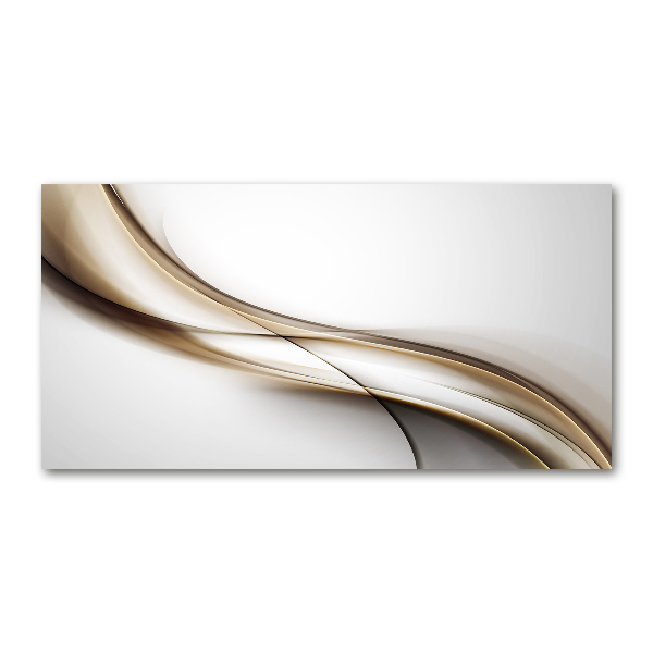 Schilderij op glas Bruine golf