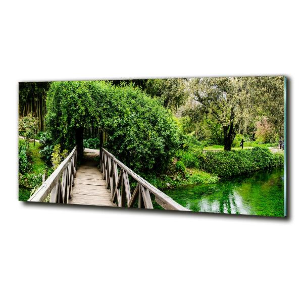 Foto schilderij op glas Brug over de rivier