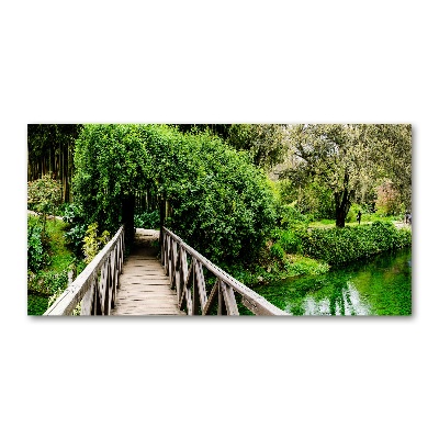 Foto schilderij op glas Brug over de rivier