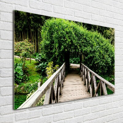 Foto schilderij op glas Brug over de rivier