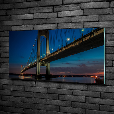 Foto schilderij op glas Brooklynbrug