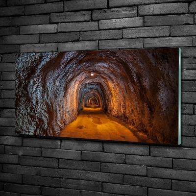 Schilderij op glas Ondergrondse tunnel