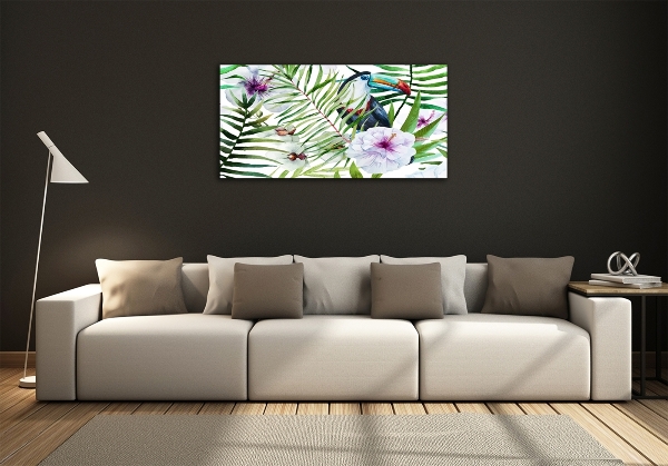 Schilderij op glas Tropische toekan