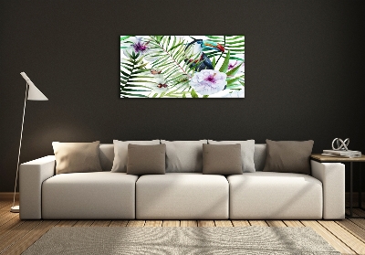 Schilderij op glas Tropische toekan