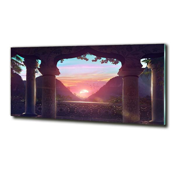 Schilderij op glas Oosterse architectuur