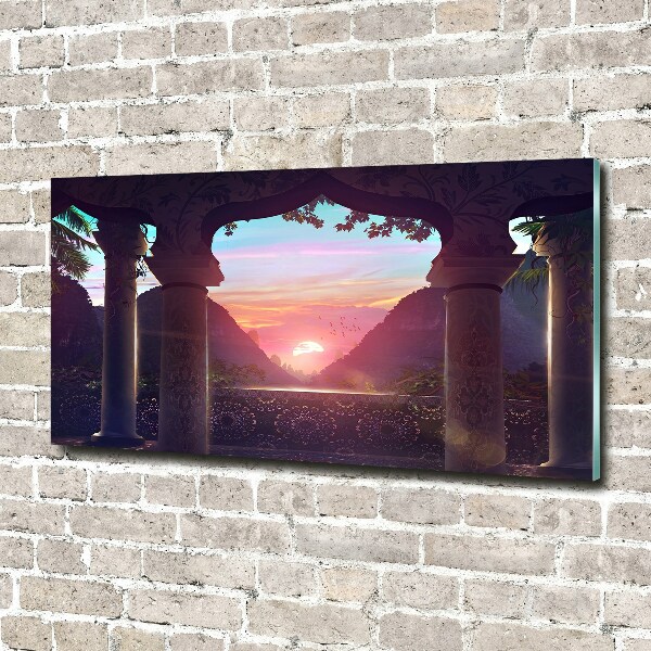 Schilderij op glas Oosterse architectuur