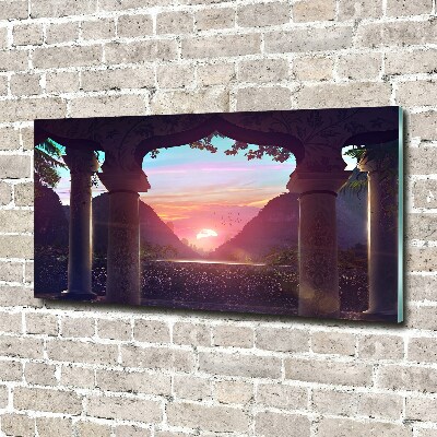 Schilderij op glas Oosterse architectuur