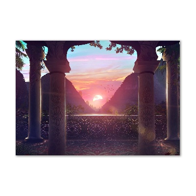 Schilderij op glas Oosterse architectuur