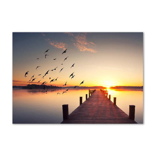 Schilderij glas Zonsondergang