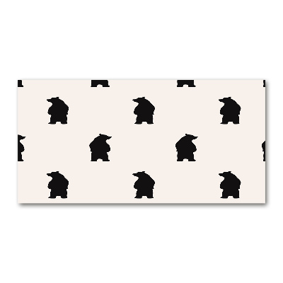 Schilderij glas Beren