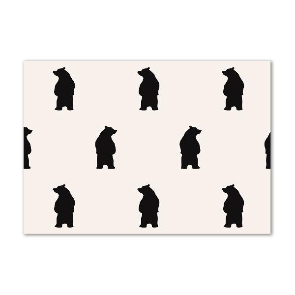 Schilderij glas Beren