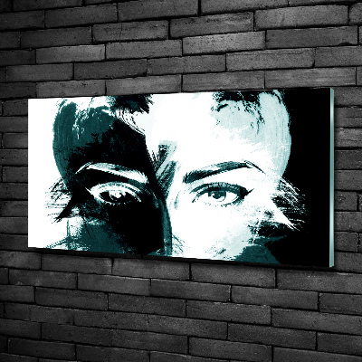 Schilderij op glas Abstracte vrouw