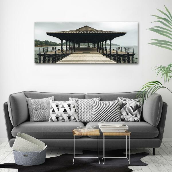 Schilderij op glas Hong Kong Pier