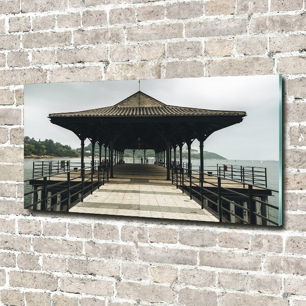 Schilderij op glas Hong Kong Pier