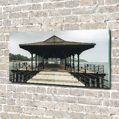 Schilderij op glas Hong Kong Pier