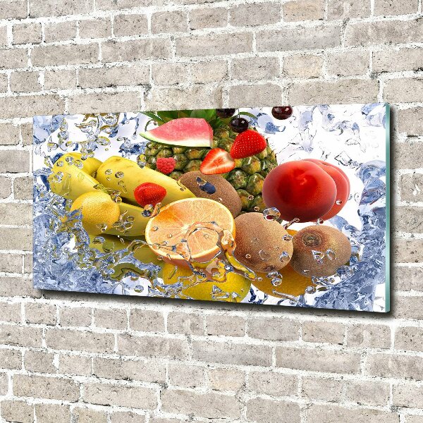 Foto schilderij op glas Fruit en water