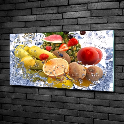 Foto schilderij op glas Fruit en water